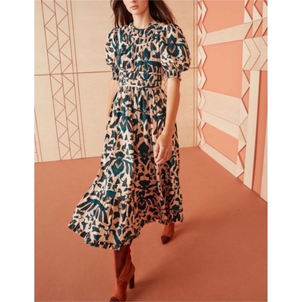 ULLA JOHNSON INDAH DRESS midi Sz 0